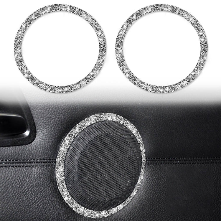 Car Door Horn Ring 2 in 1 Diamond Decorative Sticker for BMW 3 Series E90 / E84 2008-2012, X1 Series Modified 320i / 325i, Door Horn Ring