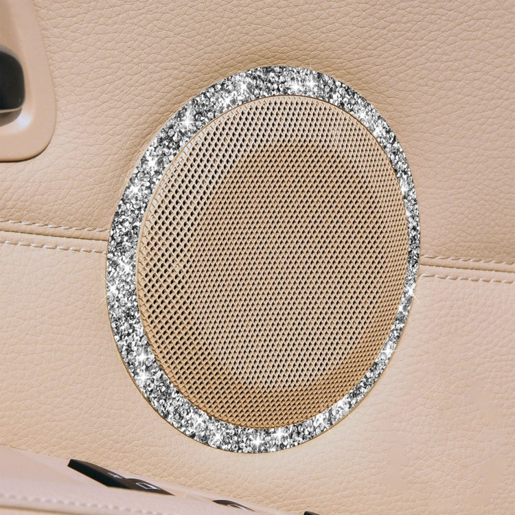 Car Door Horn Ring 2 in 1 Diamond Decorative Sticker for BMW 3 Series E90 / E84 2008-2012, X1 Series Modified 320i / 325i, Door Horn Ring