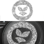 For Mazda CX-5 2017-2018 Car Steering Wheel Panel Diamond Decorative Sticker,Left and Right Drive Universal, Car Steering Wheel Panel