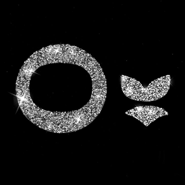 For Mazda CX-5 2017-2018 Car Steering Wheel Panel Diamond Decorative Sticker,Left and Right Drive Universal, Car Steering Wheel Panel