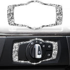 Car Headlight Switch Frame Diamond Decorative Sticker for BMW 3 Series E90 / E92 / E93 2005-2012, Modified 320i / 325i, Headlight Switch Frame