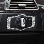 Car Headlight Switch Frame Diamond Decorative Sticker for BMW 3 Series E90 / E92 / E93 2005-2012, Modified 320i / 325i, Headlight Switch Frame