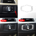 Car Headlight Switch Frame Diamond Decorative Sticker for BMW 3 Series E90 / E92 / E93 2005-2012, Modified 320i / 325i, Headlight Switch Frame