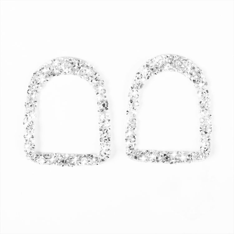 2pcs Car Door Lock Frame Diamond Decoration Sticker, Left Hand Drive, Door Lock Frame