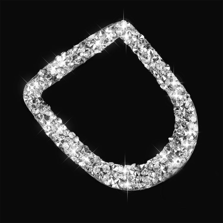 2pcs Car Door Lock Frame Diamond Decoration Sticker, Left Hand Drive, Door Lock Frame