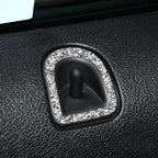 2pcs Car Door Lock Frame Diamond Decoration Sticker, Left Hand Drive, Door Lock Frame