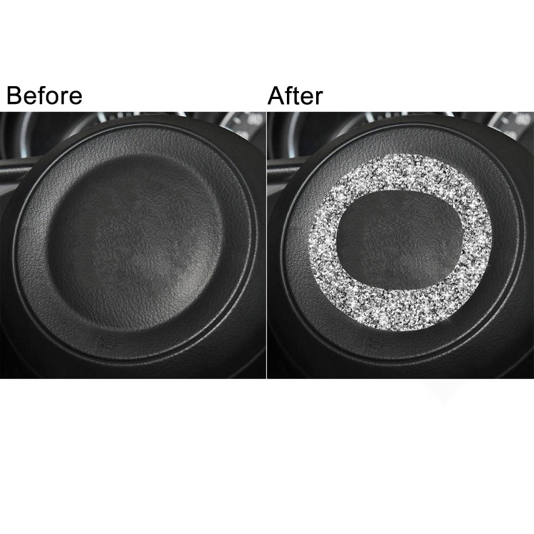 For Mazda CX-5 2017-2018 Car Steering Wheel Circle Diamond Decorative Sticker,Left and Right Drive Universal, Car Steering Wheel Circle