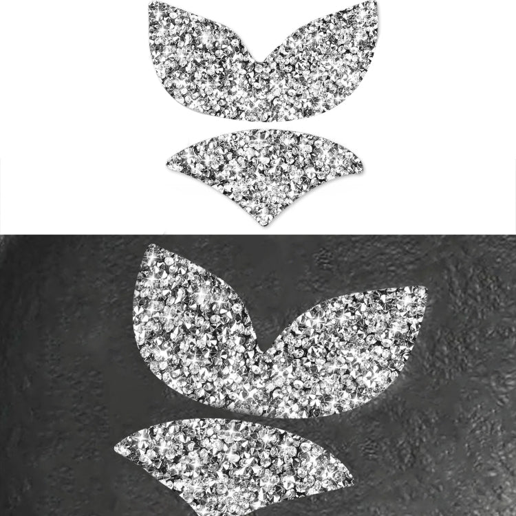 For Mazda Angksela/Atez/CX-5/CX-4 Car Steering Wheel Logo Diamond Decorative Sticker,Left and Right Drive Universal, Car Steering Wheel Logo