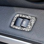 For BMW 3 Series E90 / 320i / 325i 2005-2012 Car Window Lift Panel with Folding Key 35.8cm Diamond Decorative Sticker, Left Drive, Window Lift Panel with Folding Key 35.8cm