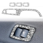 For BMW 3 Series E90 / 320i / 325i 2005-2012 Car Window Lift Panel with Folding Key 37.8cm Diamond Decorative Sticker, Left Drive, Window Lift Panel with Folding Key 37.8cm