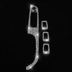 For BMW 3 Series E90 / 320i / 325i 2005-2012 Car Window Lift Panel with Folding Key 37.8cm Diamond Decorative Sticker, Left Drive, Window Lift Panel with Folding Key 37.8cm