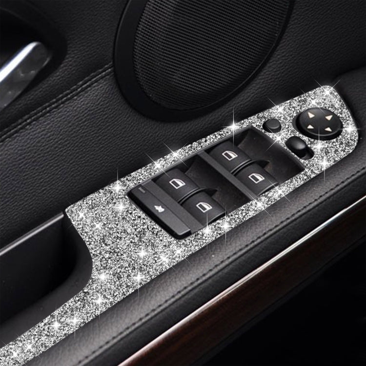 For BMW 3 Series E90 / 320i / 325i 2005-2012 Car Window Lift Panel with Folding Key 37.8cm Diamond Decorative Sticker, Left Drive, Window Lift Panel with Folding Key 37.8cm