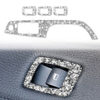 For BMW 3 Series E90 / 320i / 325i 2005-2012 Car Window Lift Panel 35.8cm Diamond Decorative Sticker, Left Drive, Window Lift Panel 35.8cm