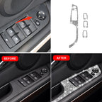 For BMW 3 Series E90 / 320i / 325i 2005-2012 Car Window Lift Panel 35.8cm Diamond Decorative Sticker, Left Drive, Window Lift Panel 35.8cm