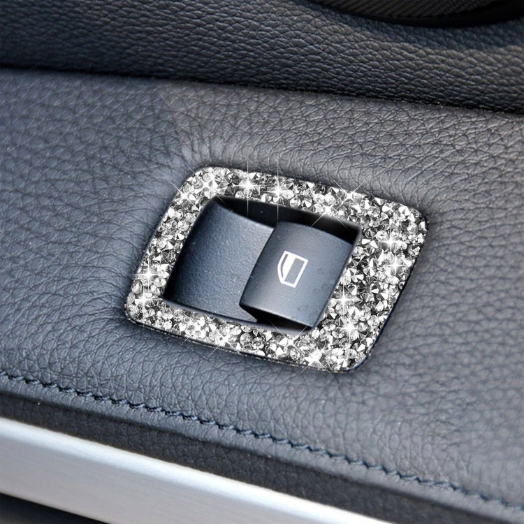 For BMW 3 Series E90 / 320i / 325i 2005-2012 Car Window Lift Panel 37.8cm Diamond Decorative Sticker, Left Drive, Window Lift Panel 37.8cm
