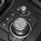 For Mazda3/6/CX-9/CX-5 Car Multimedia Button Diamond Decorative Sticker,Left and Right Drive Universal, Car Multimedia Button