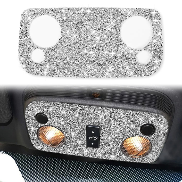 2pcs Car Reading Light Diamond Decoration Sticker, Left Hand Drive, Reading Light