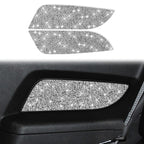 2pcs Car Rear Door Panel Diamond Decoration Sticker, Left Hand Drive, Rear Door Panel