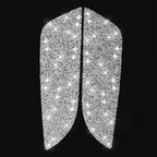 2pcs Car Rear Door Panel Diamond Decoration Sticker, Left Hand Drive, Rear Door Panel