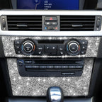 For BMW 3 Series E90 / E92 2005-2012 Car Aircondition CD Control Panel Premium Diamond Decorative Sticker, Aircondition Control Panel Premium B