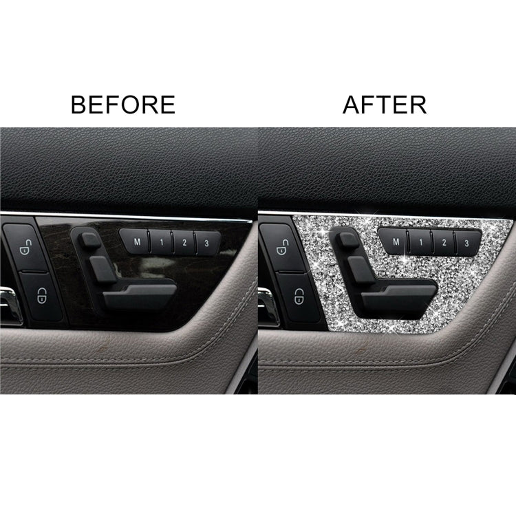 For Mercedes-Benz C-class W204 2007-2013 Car Seat Adjustment A Diamond Decorative Sticker, Left-hand Drive, Seat Adjustment A, Left-hand Drive