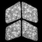 For Mercedes-Benz C-class W204 2007-2013 Car Inside Door Bowl Diamond Decorative Sticker, Left and Right Drive, Inside Door Bowl