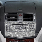 For Mercedes-Benz C-class W204 2007-2010 Car Central Control Panel A Diamond Decorative Sticker, Left and Right Drive, Central Control Panel A