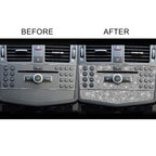 For Mercedes-Benz C-class W204 2007-2010 Car Central Control Panel A Diamond Decorative Sticker, Left and Right Drive, Central Control Panel A
