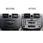 For Mercedes-Benz C-class W204 2007-2010 Car Central Control Panel B Diamond Decorative Sticker, Left and Right Drive, Central Control Panel B
