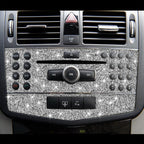 For Mercedes-Benz C-class W204 2007-2010 Car Central Control Panel C Diamond Decorative Sticker, Left and Right Drive