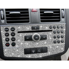 For Mercedes-Benz C-class W204 2007-2010 Car Central Control Panel C Diamond Decorative Sticker, Left and Right Drive