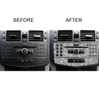 For Mercedes-Benz C-class W204 2007-2010 Car Central Control Panel C Diamond Decorative Sticker, Left and Right Drive
