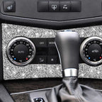 For Mercedes-Benz C-class W204 2007-2010 Car AC Panel D Diamond Decorative Sticker, Left and Right Drive, AC Panel D