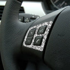 For BMW 3 Series E90 2005-2012 Car Steering Wheel Button Panel Diamond Decorative Sticker, Steering Wheel Button Panel