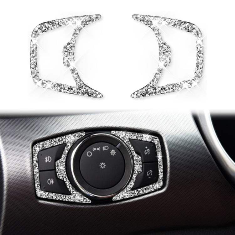 Car Headlight Diamond Decoration Sticker, Left and Right Drive, Headlight