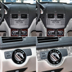 For Mercedes-Benz C-class W204 2007-2010 Car Headlight Frame Diamond Decorative Sticker, Left-hand Drive, Headlight Frame