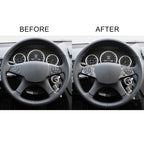 For Mercedes-Benz C-class W204 2007-2010 Car Steering Wheel Buttons Diamond Decorative Sticker, Left and Right Drive, Steering Wheel Buttons