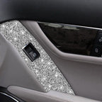 For Mercedes-Benz C-class W204 2007-2013 Car Window Lift Diamond Decorative Sticker, Left Drive, Window Lift