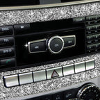 For Mercedes-Benz C-class W204 2011-2013 Car Central Control CD Panel Diamond Decorative Sticker, Left and Right Drive, Central Control CD Panel
