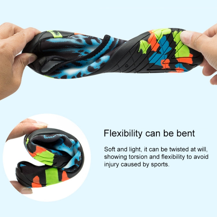 Printed Pattern Non-slip Rubber Thick Bottom Beach Shoes Swimming Shoes Diving Socks for Men, A Pair, 41, 44