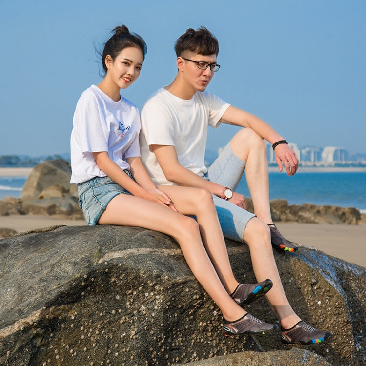 Printed Pattern Non-slip Rubber Thick Bottom Beach Shoes Swimming Shoes Diving Socks for Men, A Pair, 41, 44