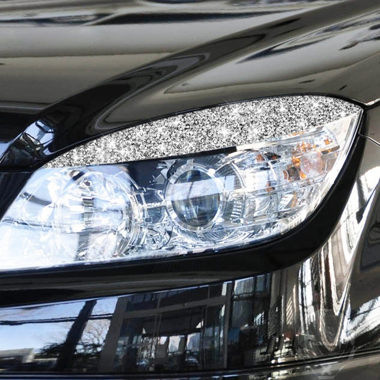 For Mercedes-Benz C-class W204 2008-2011 Car Light Eyebrow Diamond Decorative Sticker, Left and Right Drive, Light Eyebrow