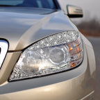 For Mercedes-Benz C-class W204 2008-2011 Car Light Eyebrow Diamond Decorative Sticker, Left and Right Drive, Light Eyebrow
