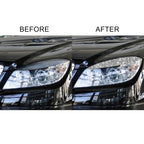 For Mercedes-Benz C-class W204 2008-2011 Car Light Eyebrow Diamond Decorative Sticker, Left and Right Drive, Light Eyebrow