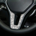 For Mercedes-Benz W204 Car Steering Wheel Diamond Decorative Sticker, Left and Right Drive, Steering Wheel