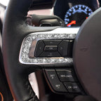 Car Steering Wheel Key Frame Diamond Decoration Sticker, Left and Right Drive, Steering Wheel Key Frame