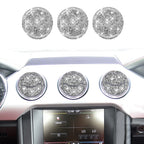 9 in 1 Car Air Outlet Diamond Decoration Sticker, Left and Right Drive, 9pcs Air Outlet