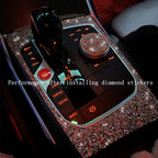 9 in 1 Car Air Outlet Diamond Decoration Sticker, Left and Right Drive, 9pcs Air Outlet