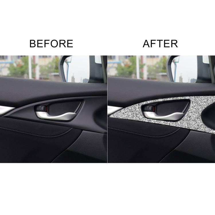For Honda Civic 2016-2019 Car Inside Door Bowl Diamond Decorative Sticker, Left and Right Drive, Inside Door Bowl
