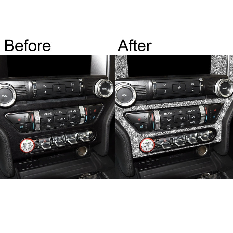Car Central Control Panel Diamond Decoration Sticker, Left and Right Drive, Central Control Panel